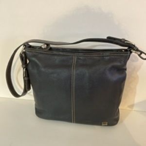 Black Leather Purse/Cross-body bag made by The Sak